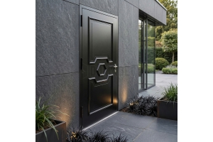 Porte en aluminium noir