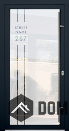 Lim Glass Computer LIM Glass S23 - porte d'entrée lait en aluminium avec adresse ...