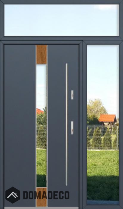 configuration personnalisée - Porte Fargo avec panneaux latéraux droit et supérieur (vue de l'extérieur)