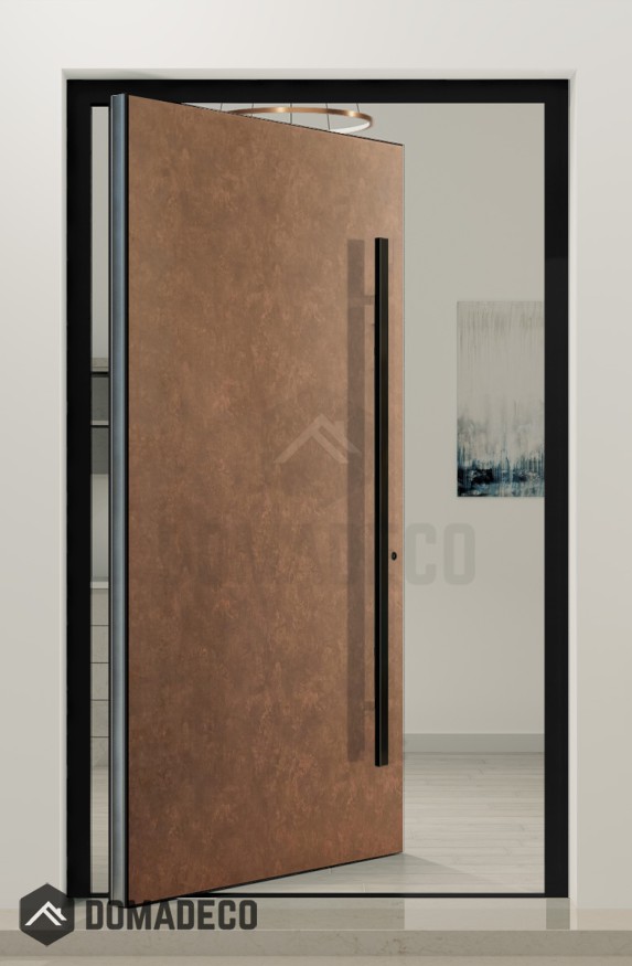 PIVOT Basic - porte d'entrée pivotante en aluminium lisse