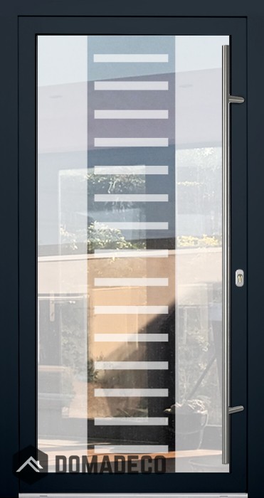 LIM Glass S6 - porte sable simple en aluminium avec décor transparent