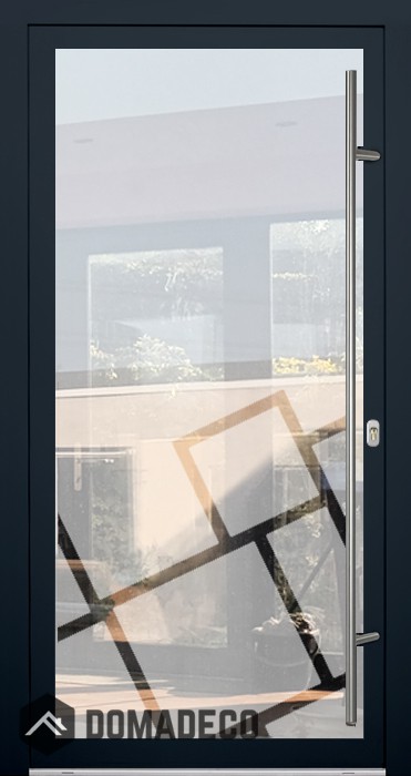 LIM Glass S14 - porte principale givrée avec décor transparent