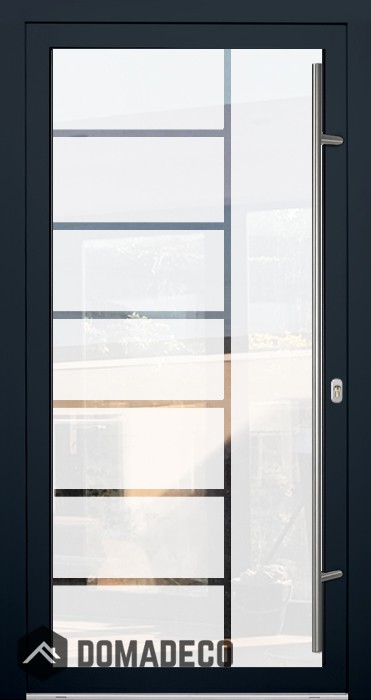 LIM Glass S7 - porte extérieure dépolie avec décor transparent