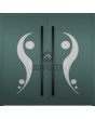 LIM 11E double - porte d'entrée double en aluminium à charnières avec verre