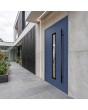 Porte d'entrée moderne en aluminium bleu