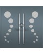 LIM 12E double - porte d'entrée double en aluminium à charnières avec verre circulaire