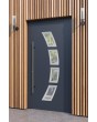LIM 21A - porte d'entrée en aluminium avec verre