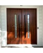 porte d'entrée double en acier inoxydable