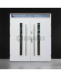 porte d'entrée française double blanche en acier inoxydable