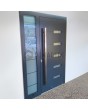 Porte d'entrée en aluminium anthracite
