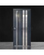 Porte d'entrée moderne en aluminium anthracite