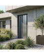 Porte d'entrée moderne en aluminium anthracite