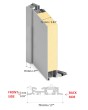 LIM M18 double - Porte d'entrée double en aluminium avec texture en métal fraisé