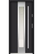 Sta Amerigo - porte contemporaine en acier inoxydable avec vitrage