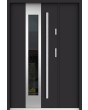 Sta Amerigo Uno - porte contemporaine en acier inoxydable avec panneau latéral