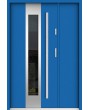 Sta Amerigo Uno - porte contemporaine en acier inoxydable avec panneau latéral