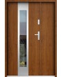 Sta Amerigo Uno - porte contemporaine en acier inoxydable avec panneau latéral