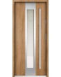 Sta Amerigo - porte contemporaine en acier inoxydable avec vitrage