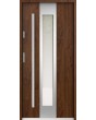 Sta Amerigo - porte contemporaine en acier inoxydable avec vitrage