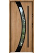 Sta Andromeda noir - porte extérieure simple en métal avec cadre noir autour du vitrage