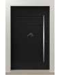 PIVOT AP05 - porte d'entrée pivotante moderne en aluminium avec nervures