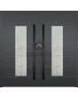 LIM AP06 double - porte d'entrée à double charnière en aluminium avec verre