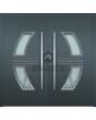 LIM AP15 double - porte d'entrée double à charnières en aluminium avec verre