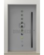 PIVOT Arlekin - grande porte pivotante en aluminium avec dix petits vitrages