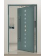 PIVOT Arlekin - grande porte pivotante en aluminium avec dix petits vitrages
