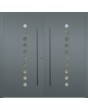 LIM Arlekin double - porte d'entrée double en aluminium avec cercles en verre