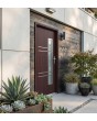 Porte en acier inoxydable couleur acajou à vendre