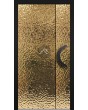 LIM B2 - porte battante en aluminium recouverte d'une feuille d'acier inoxydable doré