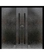 LIM B4 double - porte battante en aluminium recouverte d'une tôle en acier inoxydable gris