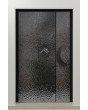 LIM B4 - porte battante en aluminium recouverte d'une tôle en acier inoxydable gris