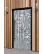 LIM Bamboo - porte d'entrée avec texture de bambou en métal fraisé