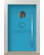 PIVOT Bila - porte pivotante extérieure en aluminium avec vitre circulaire