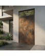 Porte LIM à charnières en aluminium avec panneau supérieur vitré