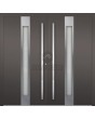 LIM C1 double - porte d'entrée moderne en aluminium à double charnière avec verre