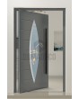 PIVOT C11 - porte pivotante exclusive en aluminium avec verre ovale