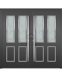 LIM C12 double - porte double contemporaine en aluminium avec vitrage