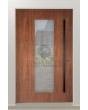 PIVOT C16 - porte pivotante extérieure isolée en aluminium avec fenêtre