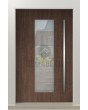PIVOT C16 - porte pivotante extérieure isolée en aluminium avec fenêtre