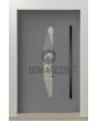 PIVOT C20 - porte pivotante en aluminium avec vitrage
