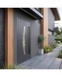 Porte d'entrée en aluminium anthracite avec vitrage