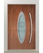 LIM C22 - portes d'entrée modernes et sécurisées en aluminium avec vitrage ovale
