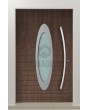 LIM C22 - portes d'entrée modernes et sécurisées en aluminium avec vitrage ovale