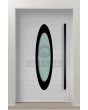 LIM C22 - portes d'entrée modernes et sécurisées en aluminium avec vitrage ovale