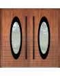 LIM C22 double - portes d'entrée modernes en aluminium avec vitrage ovale