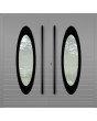 LIM C22 double - portes d'entrée modernes en aluminium avec vitrage ovale