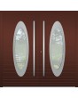 LIM C22 double - portes d'entrée modernes en aluminium avec vitrage ovale